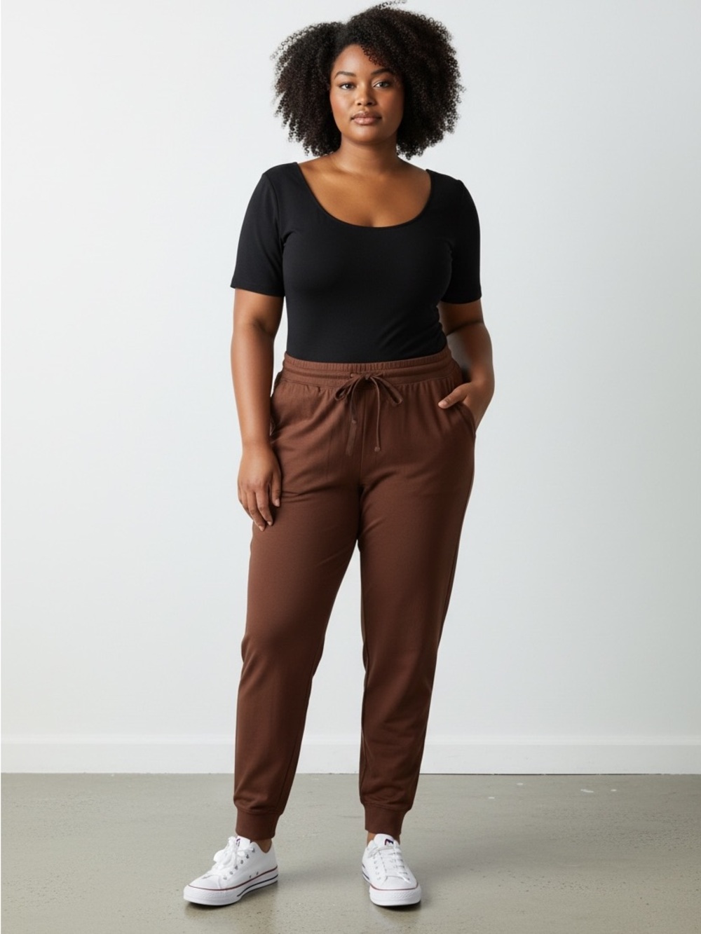 GAP Brown Drawstring Track Joggers